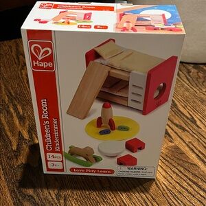 Unopened Hape Dollhouse furniture - children’s room set